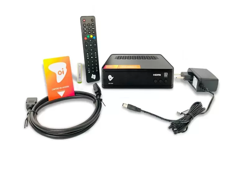 Kit Receptor E Antena Completa 60cm Oi Tv Livre SD