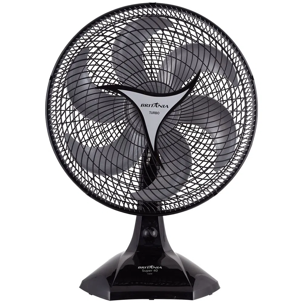 Ventilador de Mesa Britânia Mega Turbo 40 Six 6 PAS 130 Watts