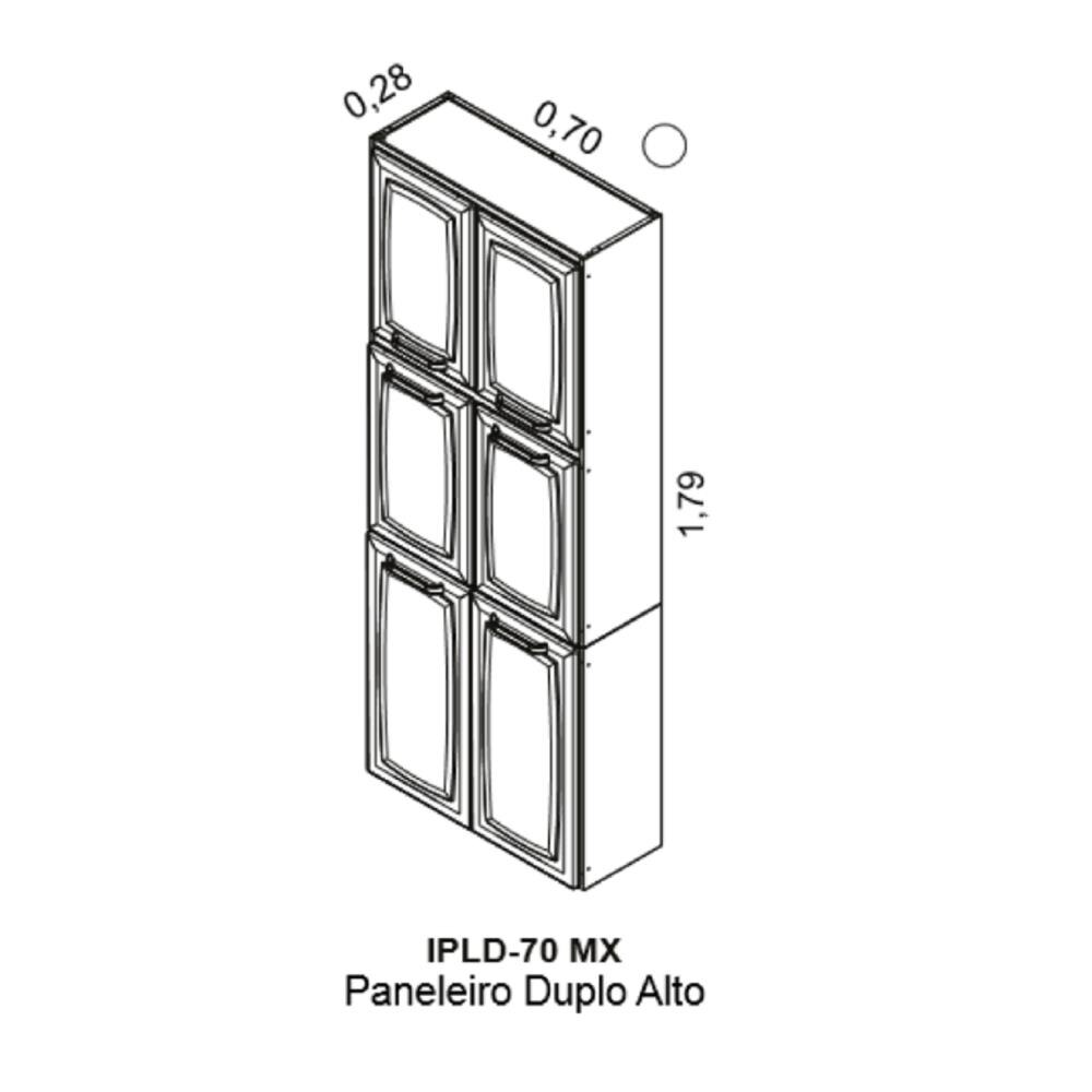 PANELEIRO ITATIAIA LUCE 6 PORTAS IPLD-70