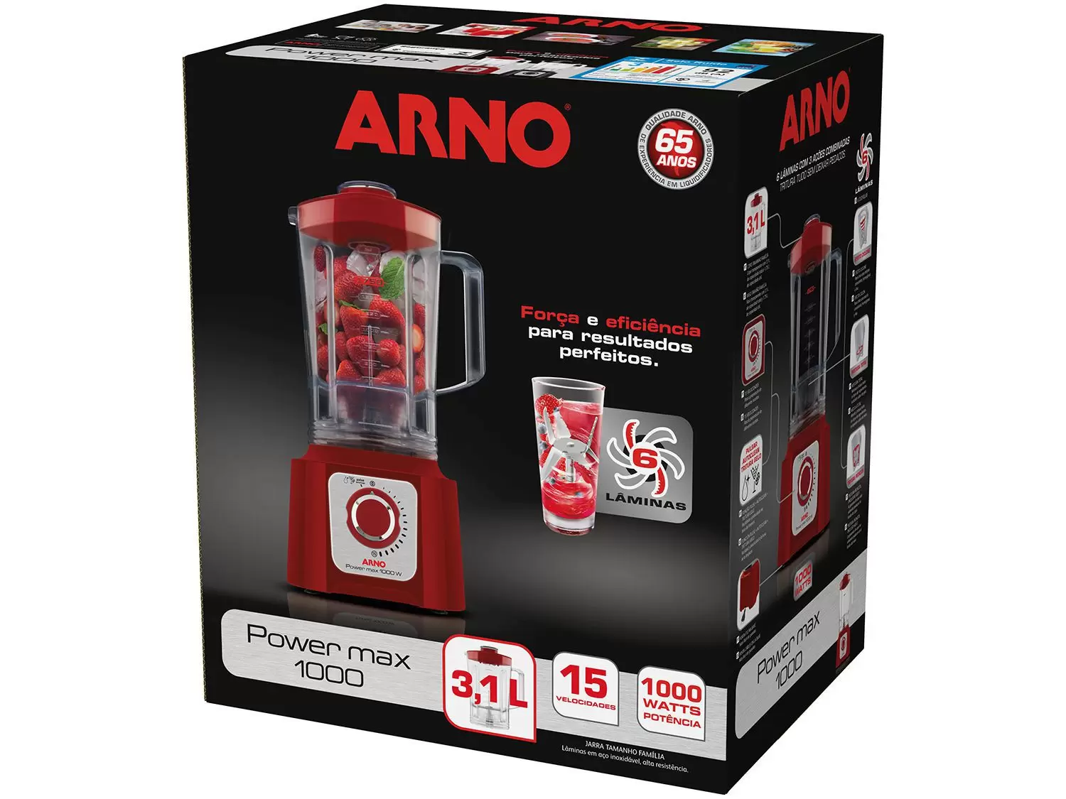 Liquidificador Arno Power Max 15 velocidades