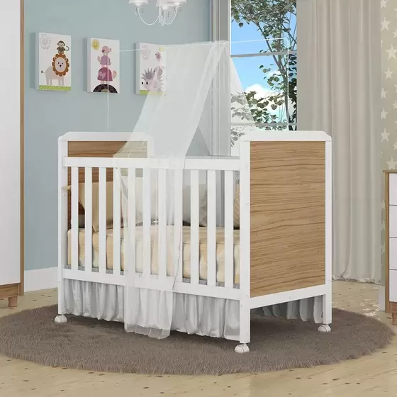 Berço Mini Cama Cloe 2 em 1 Peroba 100%MDF