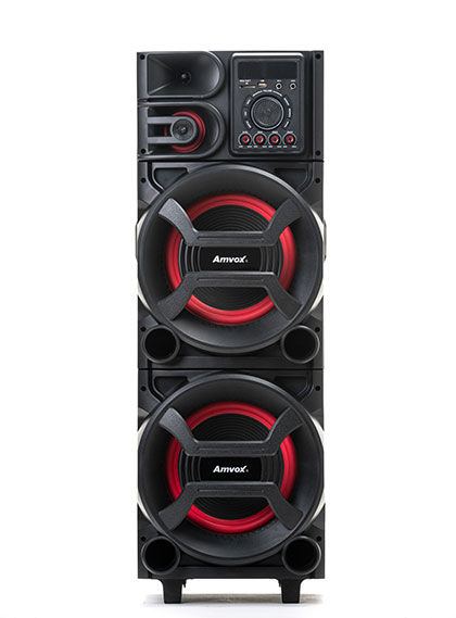 CAIXA AMPLIFICADA AMVOX ACA1005 TITAN COM BLUETOOTH, RÁDIO FM, USB - 1000W