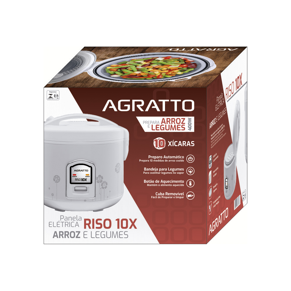 Panela Elétrica De Arroz Agratto 10 Xícaras  - Riso PA10X