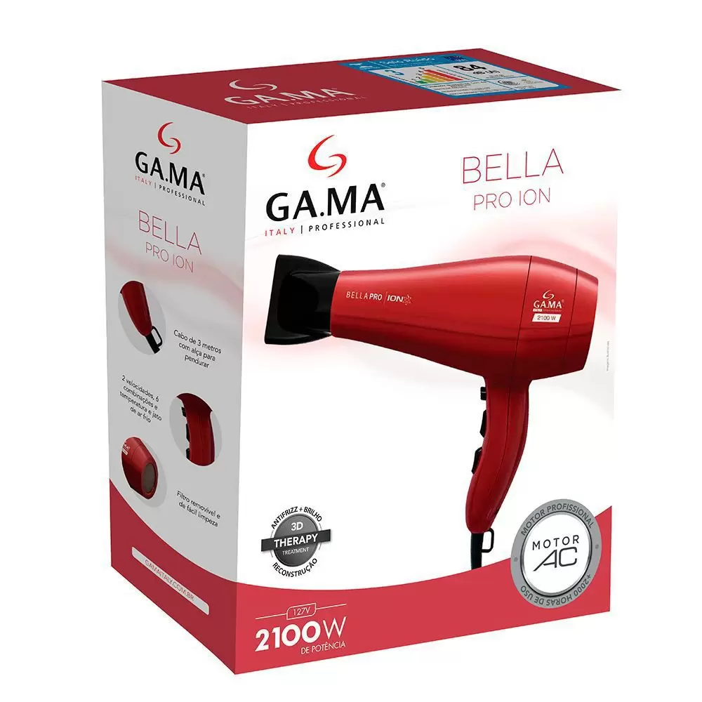 Secador Gama Bella Pro Ion 2100w