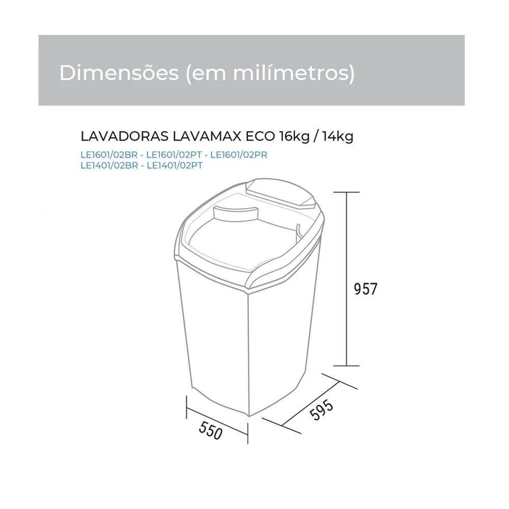 Tanquinho Suggar Lavamax Eco 16KG - LE1601