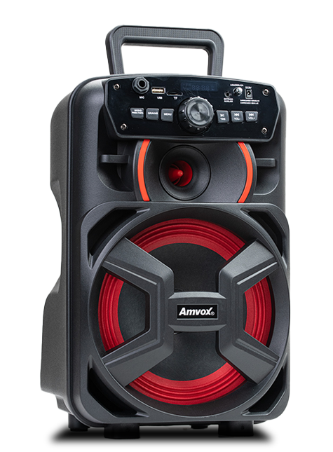 CAIXA DE SOM AMPLIFICADA AMVOX ACA221 GIGANTE II BLUETOOTH, RÁDIO FM, USB - 220W BIVOLT