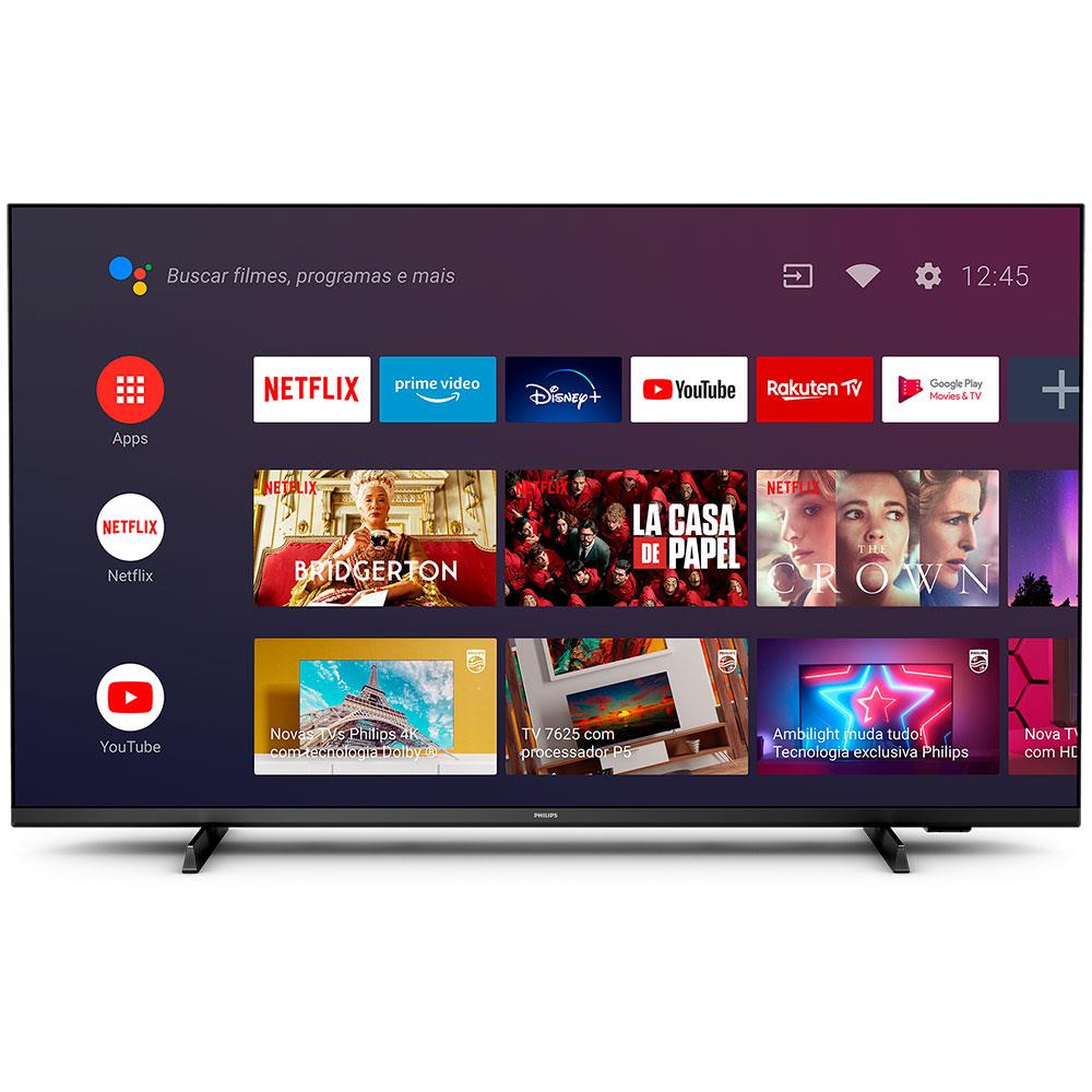 Smarth Tv Philips 50 Polegadas UHD 4K Android Bluetooth 50PUG7406/78 Wifi