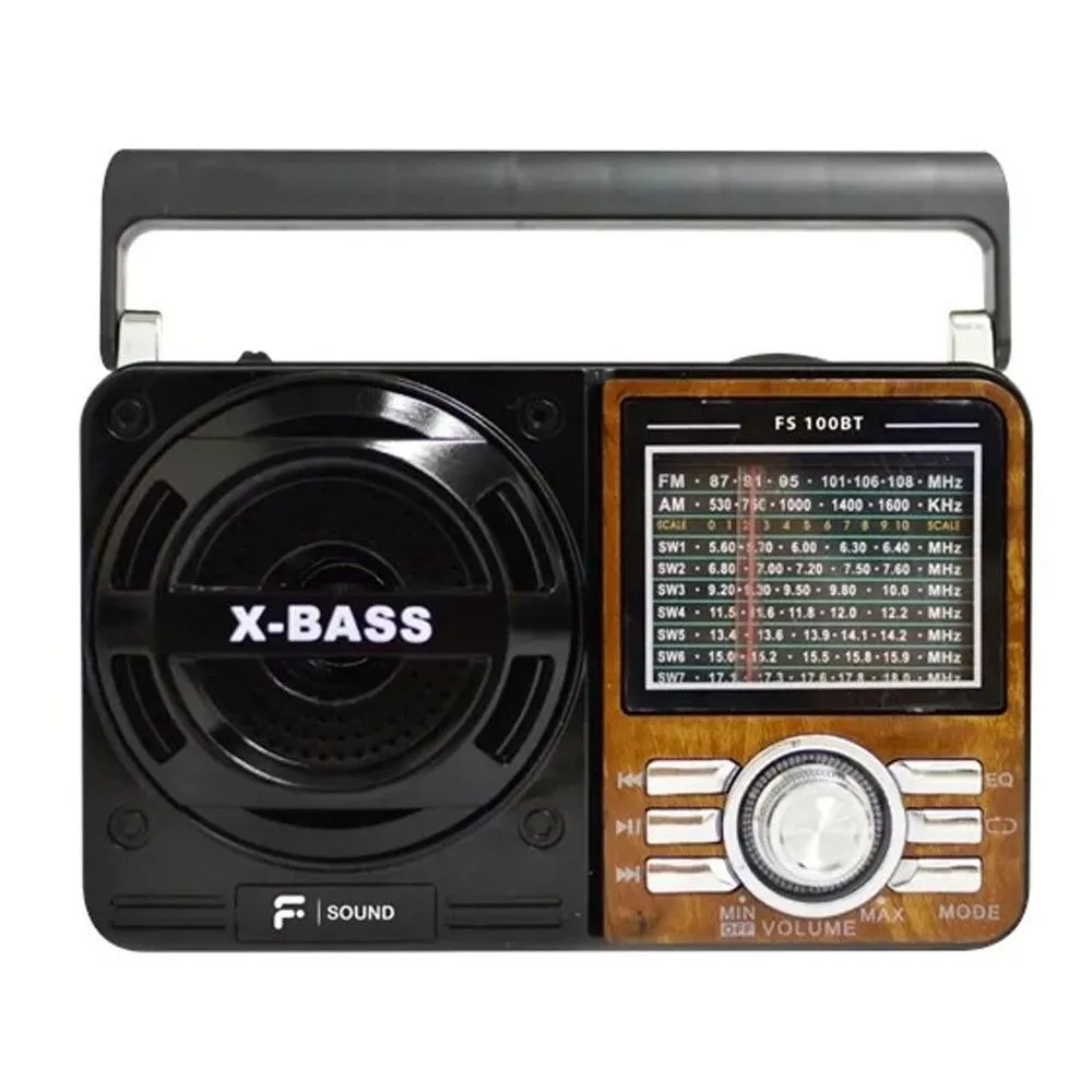 RADIO PORTATIL FSOUND FS100BT USB 9 FAIXAS